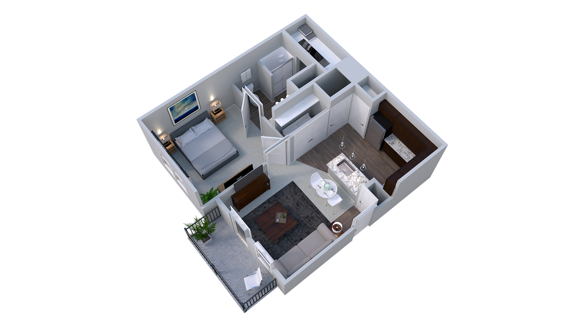 1BD-1BA Floor Plan